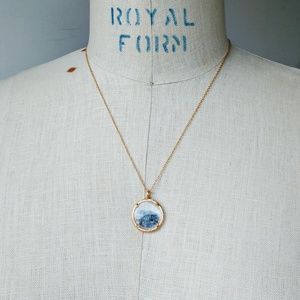 Catherine Weitzman sapphire gold Shaker necklace